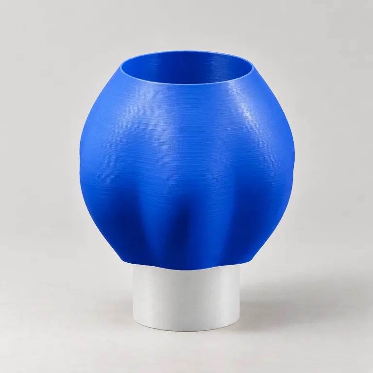 Blue petals lamp design example
