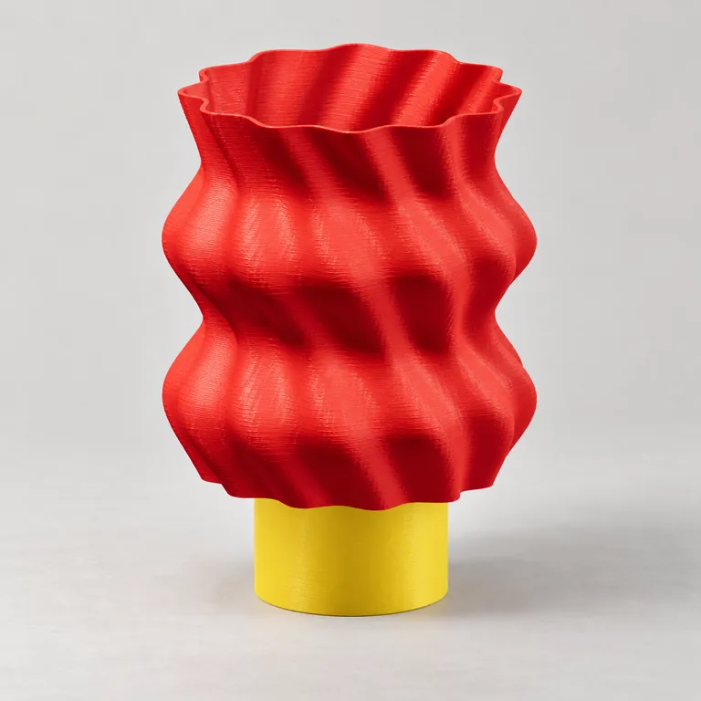 Red wave lamp design example